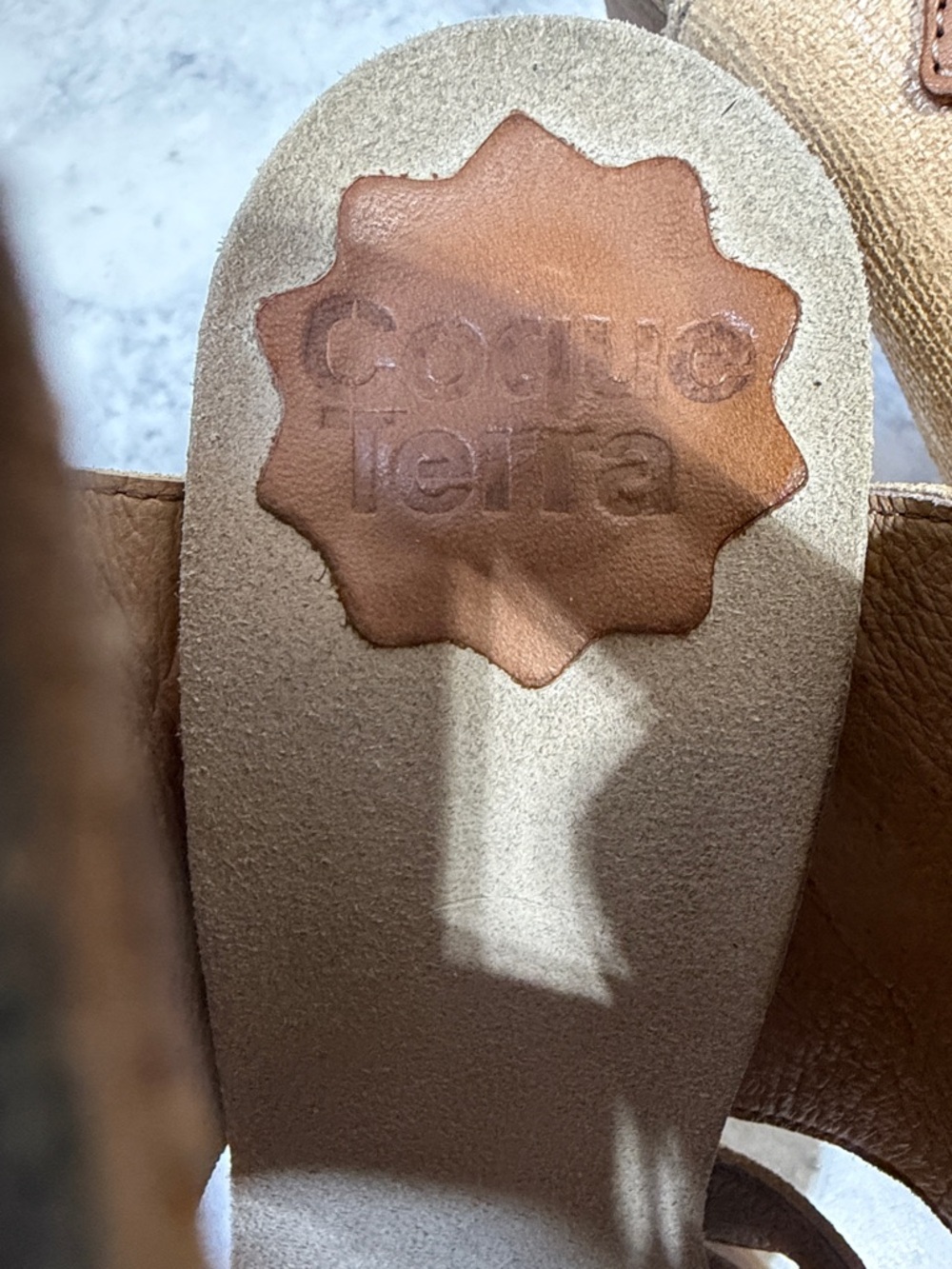 Anthropologie Coque Terra Women's Sanne Leather tan brown block Heels Size 9 - Picture 10 of 10
